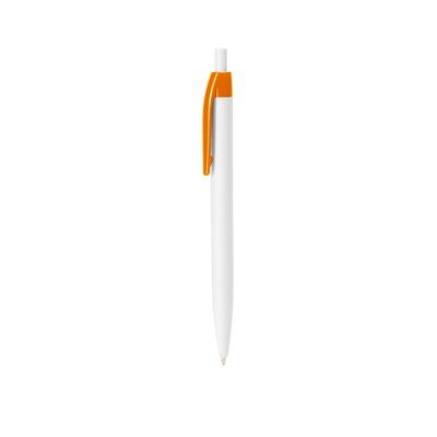 Bolígrafo de ABS con pulsador Naranja Tinta Azul