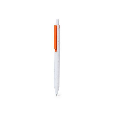 Bolígrafo ABS Reciclado y clip de color Naranja
