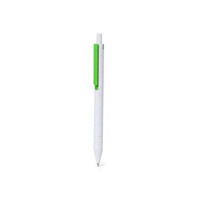 Bolígrafo ABS Reciclado y clip de color Verde