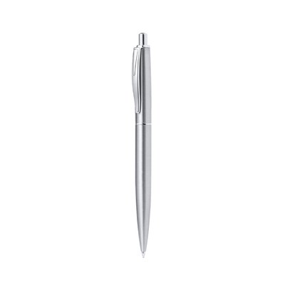 Bolígrafo de Acero Inox Tinta Azul y Caja de Corcho Plat