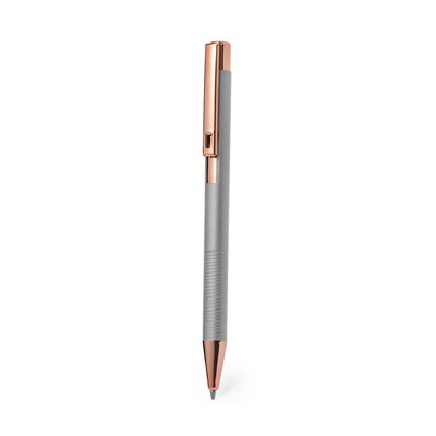 Bolígrafo de aluminio acabado mate y cobre Gri