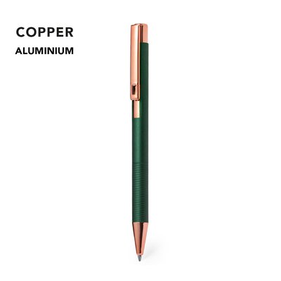 Bolígrafo de aluminio acabado mate y cobre