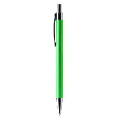Bolígrafo de aluminio de acabados cromados Verde Helecho Tinta Azul