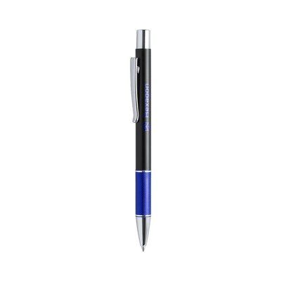 Bolígrafo Aluminio Bicolor Marcaje Láser a Juego Azul