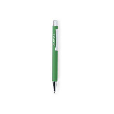 Bolígrafo Aluminio Bicolor Marcaje a Láser Plateado Ver