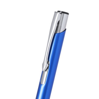 Bolígrafo aluminio de colores con pulsador y clip