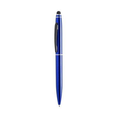 Bolígrafo en aluminio de colores con puntero y clip negro Azul