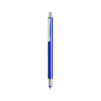Bolígrafo aluminio en colores variados y puntero táctil a juego Azul