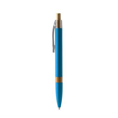 Bolígrafo de aluminio con detalle bambú Royal Claro Tinta Azul