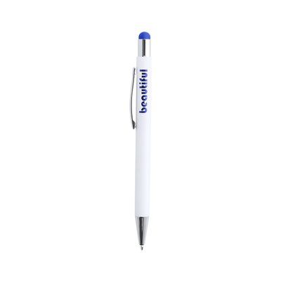 Bolígrafo Aluminio con Puntero de Color y Marcaje Láser a Juego Azul