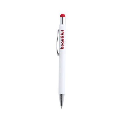 Bolígrafo Aluminio con Puntero de Color y Marcaje Láser a Juego Rojo