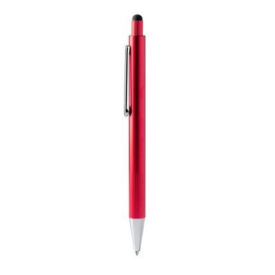 Bolígrafo de aluminio con puntero Rojo Tinta Azul
