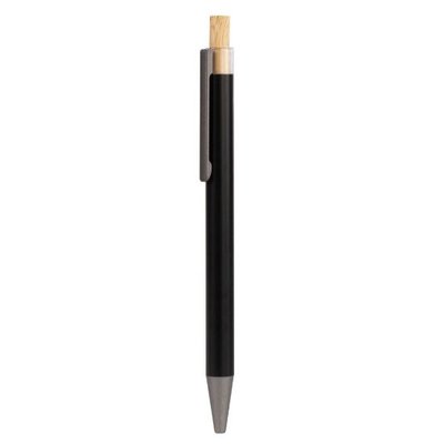 Bolígrafo de aluminio reciclado mate Negro