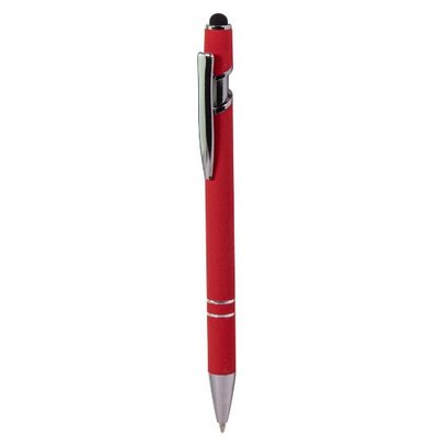 Bolígrafo Aluminio Reciclado Táctil Rojo