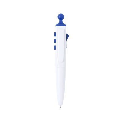 Bolígrafo antiestrés con diferentes botones y texturas Azul