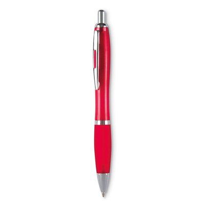 Bolígrafo Automático ABS Rojo Transparente