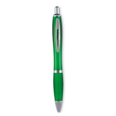 Bolígrafo Automático ABS Verde Transparente