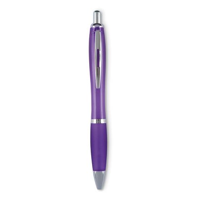 Bolígrafo Automático ABS Violeta Transparente