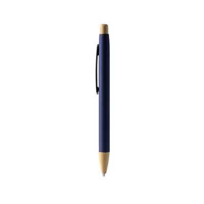 Bolígrafo azul con acabado goma Marino Tinta Azul