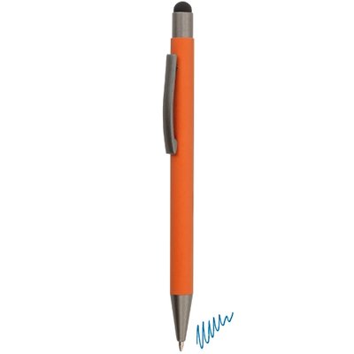 Bolígrafo azul con textura suave