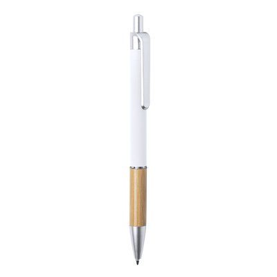 Bolígrafo de Bambú y Aluminio Blanco