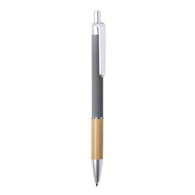 Bolígrafo de Bambú y Aluminio Gris
