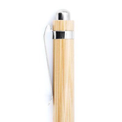 Bolígrafo Bambú con clip Aluminio y ABS