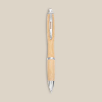 Bolígrafo Bambú con Clip de Aluminio