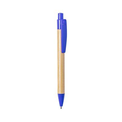 Bolígrafo con Bambú y PLA compost Azul