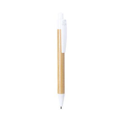 Bolígrafo con Bambú y PLA compost Blanco