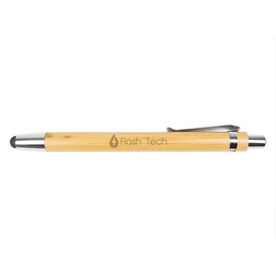 Bolígrafo Bambú Touch con Clip Metálico