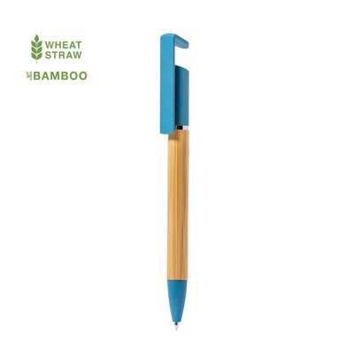 Bolígrafo Bambú/Trigo/ABS con Soporte