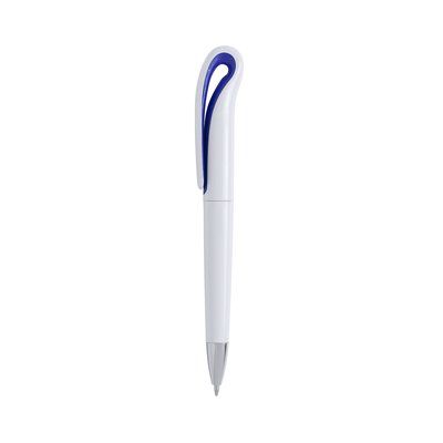 Bolígrafo Bicolor con Clip Curvado Azul