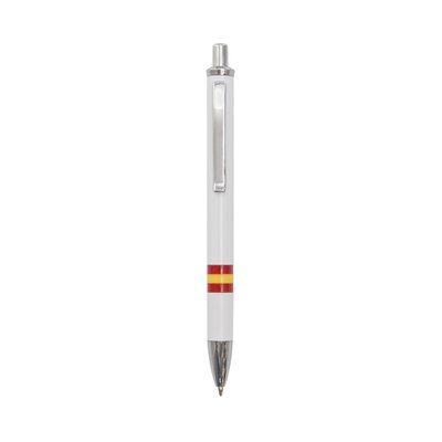 Bolígrafo blanco con bandera de España
