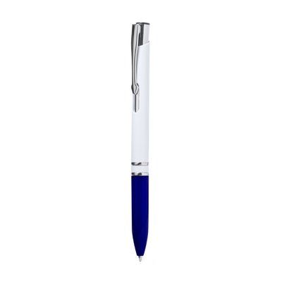 Bolígrafo Blanco Brillo y Tinta Azul Azul