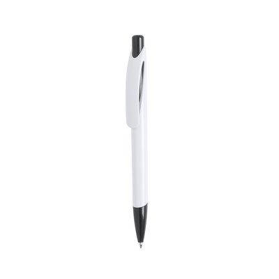 Bolígrafo Blanco con Clip Curvado Neg