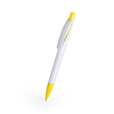 Bolígrafo Blanco con Clip Curvado