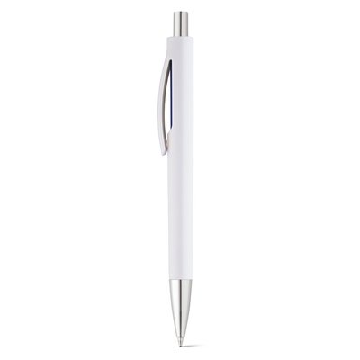 Bolígrafo blanco con clip