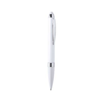 Bolígrafo blanco con puntero táctil a juego con empuñadura Blanco
