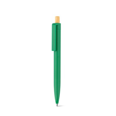 Bolígrafo con botón de bambú