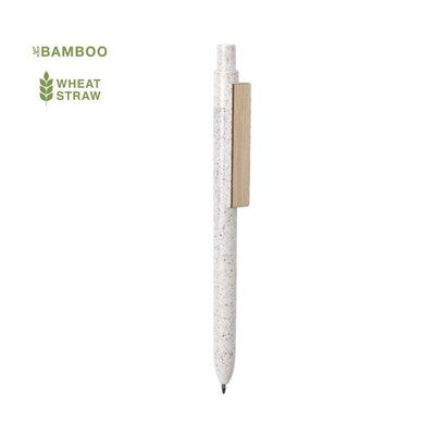 Bolígrafo Caña de Trigo clip Bambú