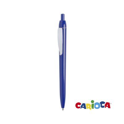 Bolígrafo Carioca de colores con clip metálico Azul