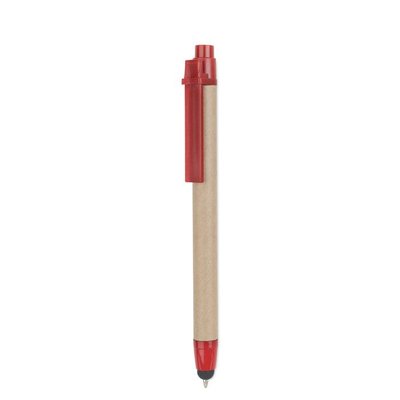 Bolígrafo con Cartón Reciclado y Puntero Rojo