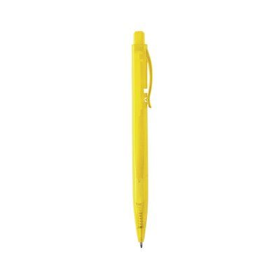 Bolígrafo chic de diseño rectangular translúcido Amarillo