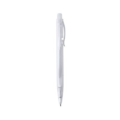 Bolígrafo chic de diseño rectangular translúcido Blanco