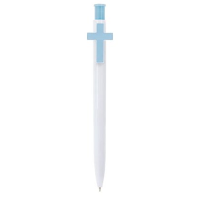 Bolígrafo Clip con Cruz de Color