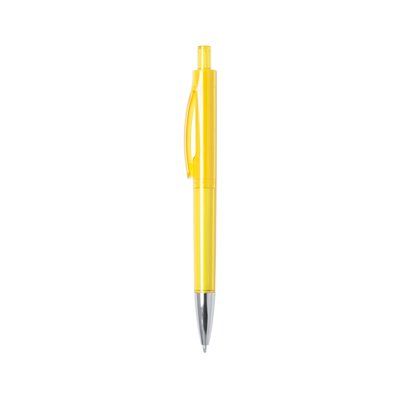 Bolígrafo en colores brillantes con pulsador Amarillo