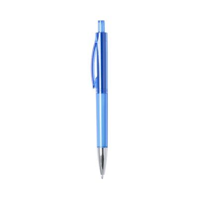 Bolígrafo en colores brillantes con pulsador Azul