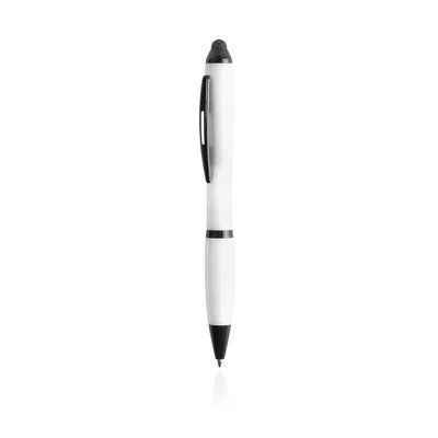 Bolígrafo en colores flúor con puntero y detalles en negro Blanco