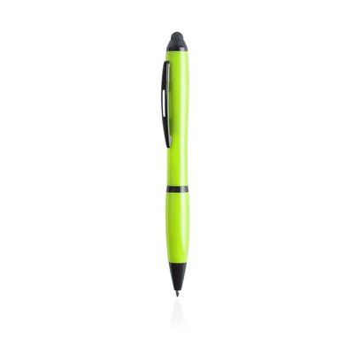 Bolígrafo en colores flúor con puntero y detalles en negro Vec